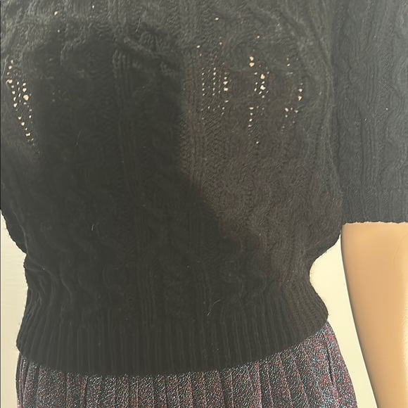 Zara Women's Black Knit Beaded Pullover - Picture 4 of 6